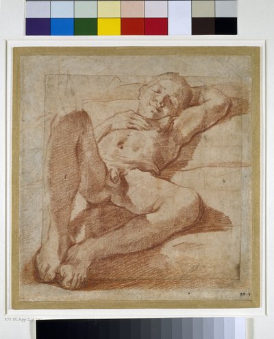 Study of a Nude Boy by Lodovico Carracci